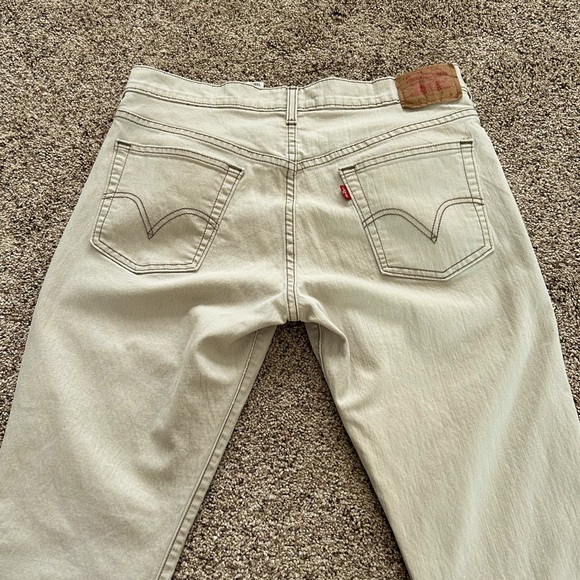 Y2K Levi’s Nouveau 515 Boot Cut Low Rise Stretch Light Tan Jeans Women’s Sz 10 - Picture 10 of 16